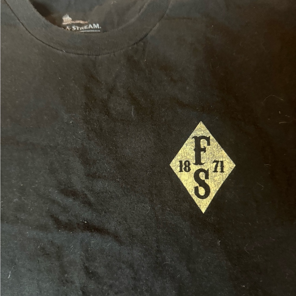 Field & Stream Black Short Sleeve Tee size Xl grunge goth vintage y2k - Picture 2 of 6